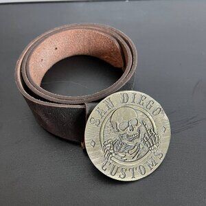 Harley Davidson - SAN DIEGO CUSTOMS Leather Belt - Hand Made in the USA